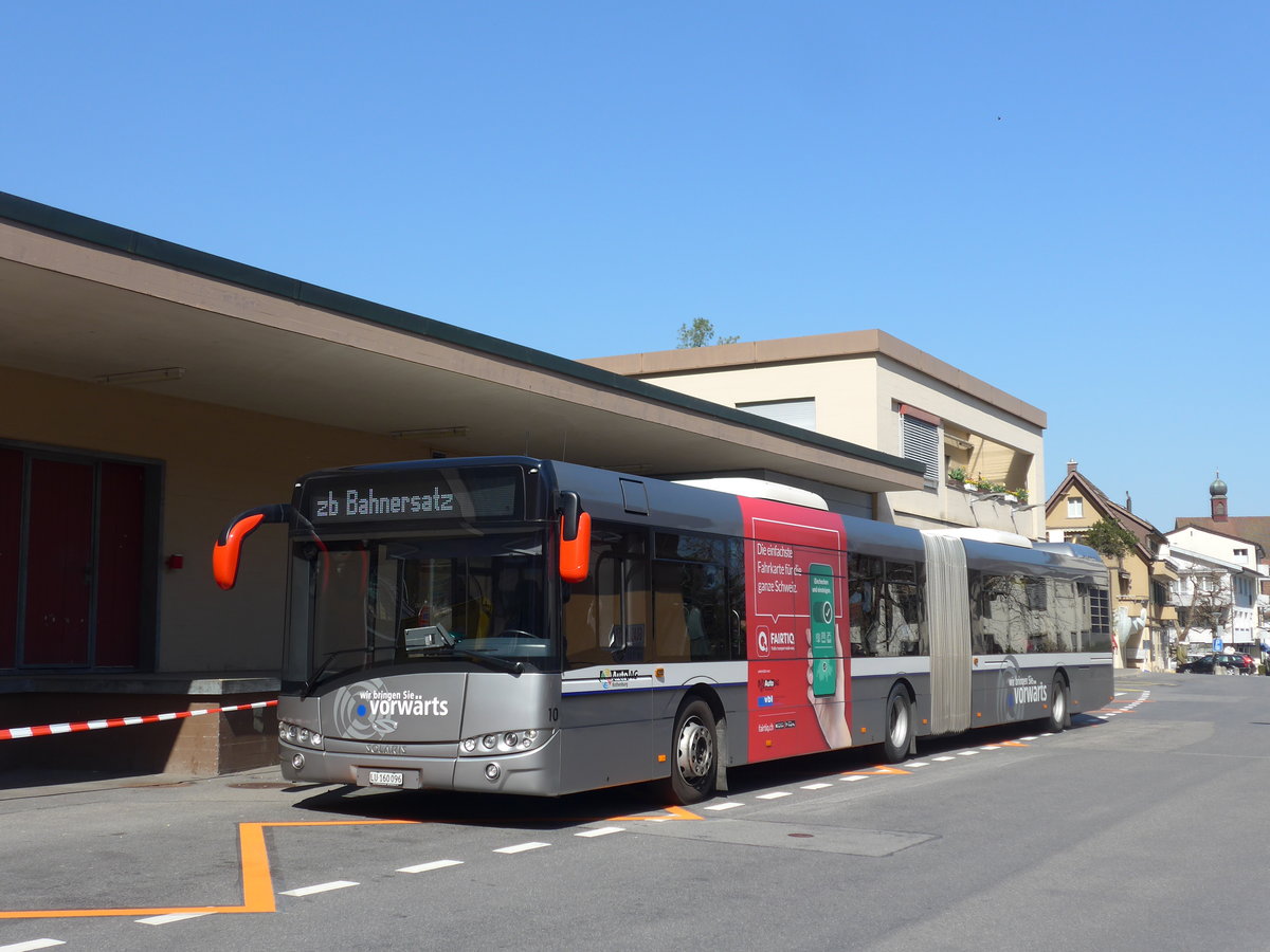 (203'313) - AAGR Rothenburg - Nr. 10/LU 160'096 - Solaris am 30. M�rz 2019 beim Bahnhof Hergiswil