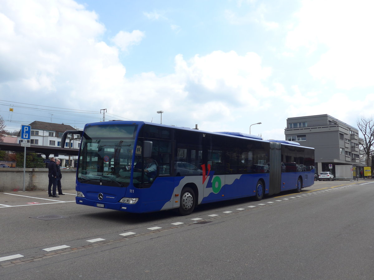 (203'510) - VZO Gr�ningen - Nr. 111/ZH 745'111 - Mercedes am 7. April 2019 beim Bahnhof K�snacht