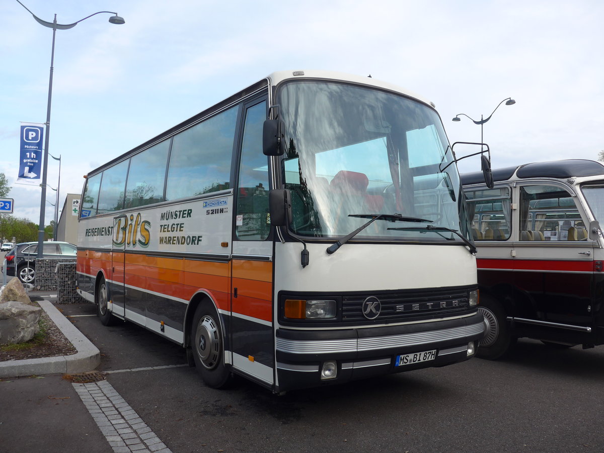 (204'082) - Aus Deutschland: Bils, M�nster - MS-BI 87H - Setra am 26. April 2019 in Haguenau, Parkplatz