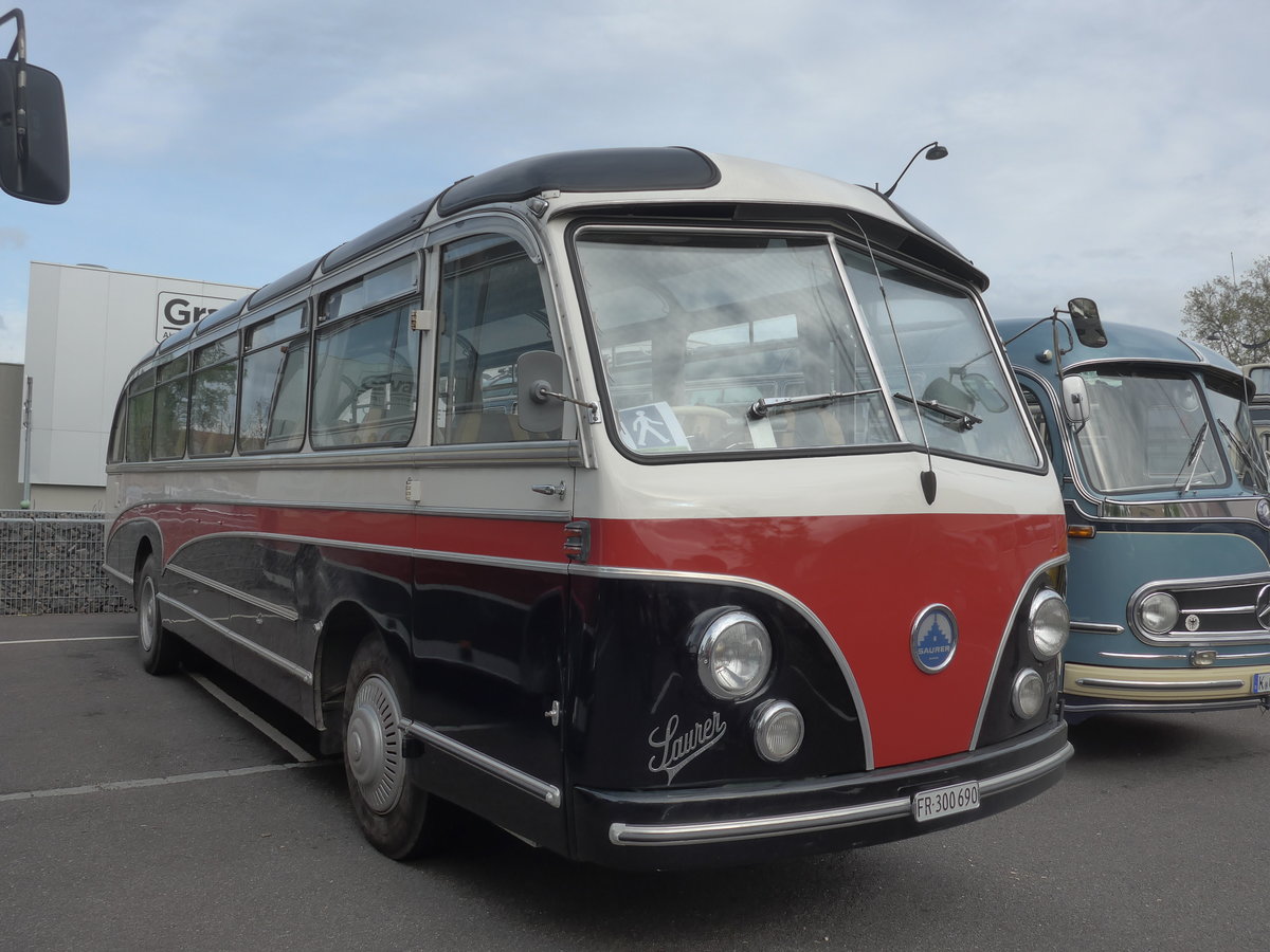 (204'083) - Aus der Schweiz: Schlapp, Cottens - FR 300'690 - Saurer/FHS (ex Fischer, Chur; ex Zumwald, Fribourg; ex Schwitter, Kandersteg; ex Winterhalder, Z�rich) am 26. April 2019 in Haguenau, Parkplatz