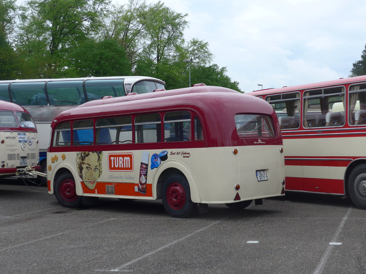 (204'244) - Aus Deutschland: 1. MVC, Oldenburg - OL-DY 7 - Zuggabel Personenanh�nger am 27. April 2019 in Wissembourg, AAF-Museum
