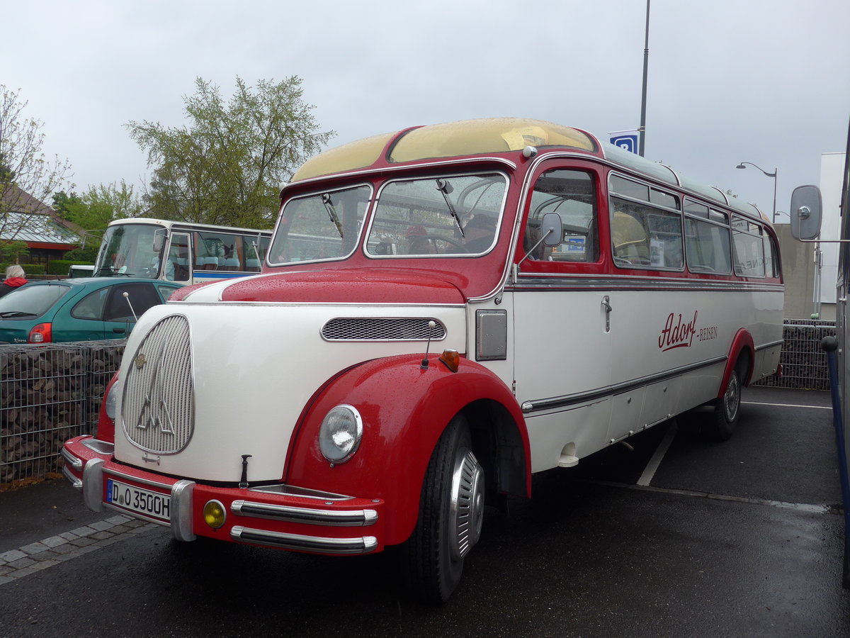 (204'397) - Aus Deutschland: Adorf-Reisen, D�sseldorf - D-O 3500H - Magirus-Deutz am 27. April 2019 in Haguenau, Parkplatz