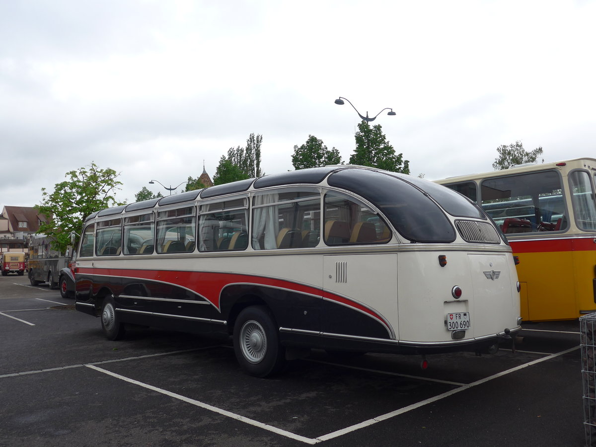 (204'499) - Aus der Schweiz: Schlapp, Cottens - FR 300'690 - Saurer/FHS (ex Fischer, Chur; ex Zumwald, Fribourg; ex Schwitter, Kandersteg; ex Winterhalder, Z�rich) am 28. April 2019 in Haguenau, Parkplatz