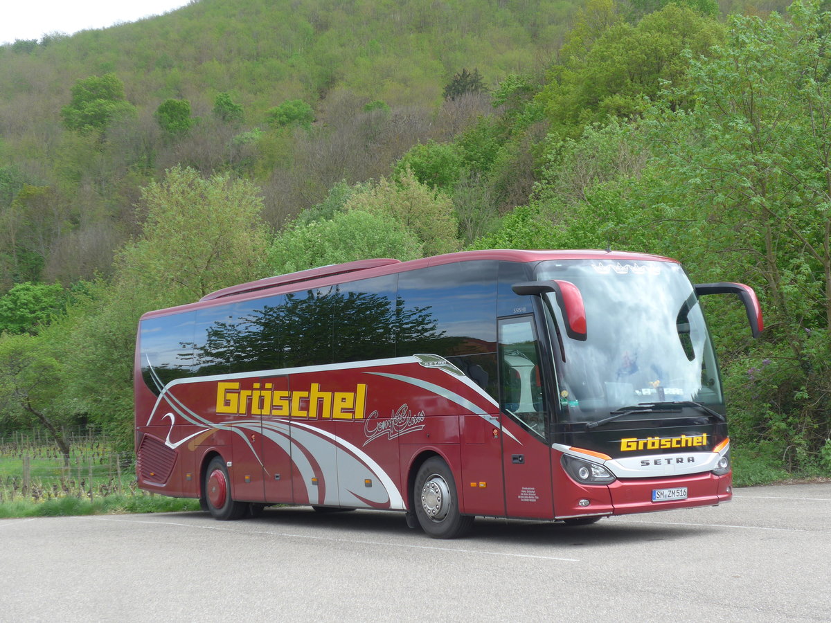 (204'543) - Aus Deutschland: Gr�schel, Zella-Mehlis - SM-ZM 516 - Setra am 28. April 2019 in Kaysersberg, Rocade Verte