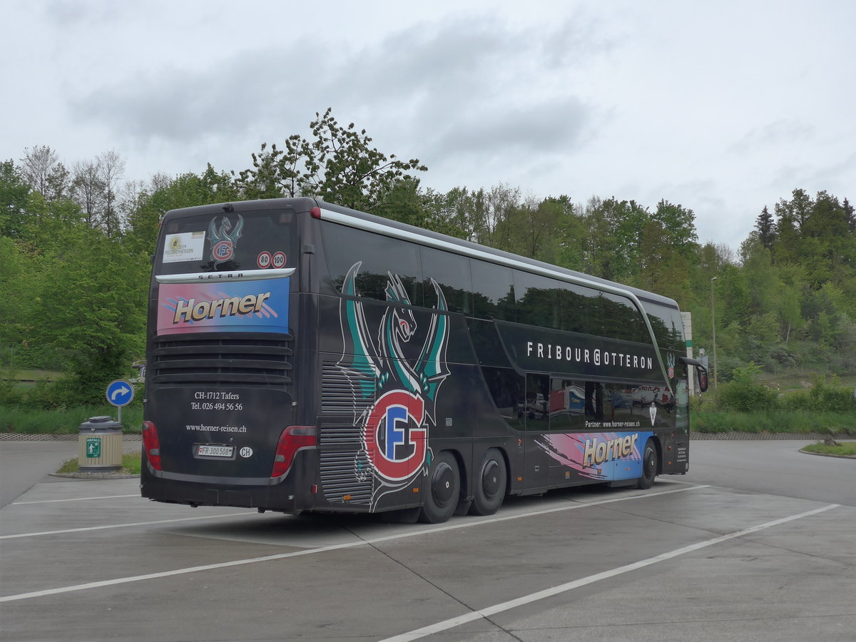 (204'583) - Horner, Tafers - Nr. 8/FR 300'508 - Setra am 9. Mai 2019 in Kemptthal, Rastst�tte