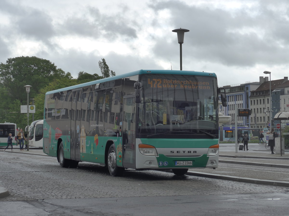 (204'681) - Ditterich, Helmstadt - W�-Z 2366 - Setra am 9. Mai 2019 beim Bahnhof W�rzburg
