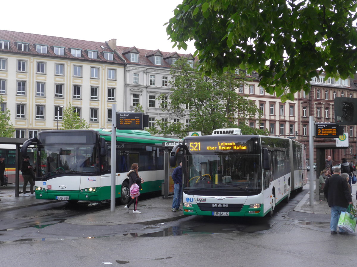 (204'685) - Lyst, Zellingen - MSP-LY 187 - MAN am 9. Mai 2019 beim Bahnhof W�rzburg