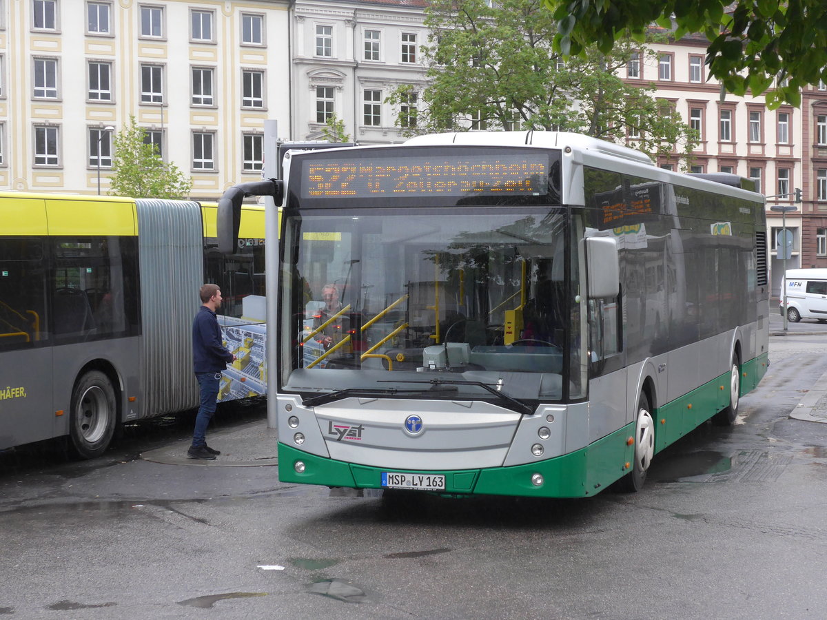 (204'697) - Lyst, Zellingen - MSP-LY 163 - Temsa am 9. Mai 2019 beim Bahnhof W�rzburg
