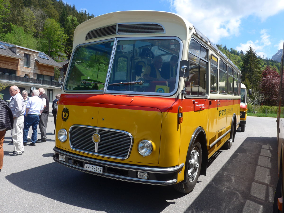 (205'635) - M�ller, Ennetmoos - NW 23'167 - FBW/Gangloff (ex Rentsch, Gunten; ex P 23'203; ex P 21'003) am 30. Mai 2019 in Eigenthal, Talboden