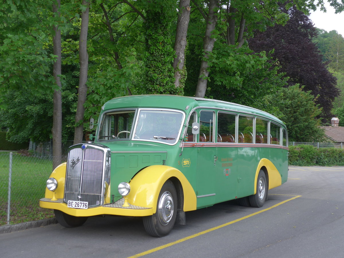 (205'748) - STI Thun - Nr. 15/BE 26'776 - Saurer/Gangloff (ex AvH Heimenschwand Nr. 5) am 5. Juni 2019 bei der Schiffl�ndte Thun