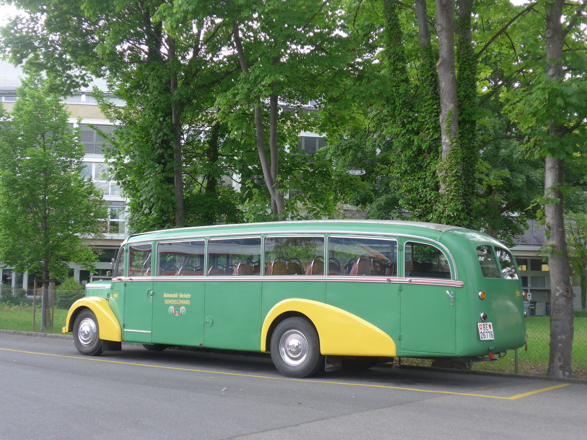 (205'749) - STI Thun - Nr. 15/BE 26'776 - Saurer/Gangloff (ex AvH Heimenschwand Nr. 5) am 5. Juni 2019 bei der Schiffl�ndte Thun
