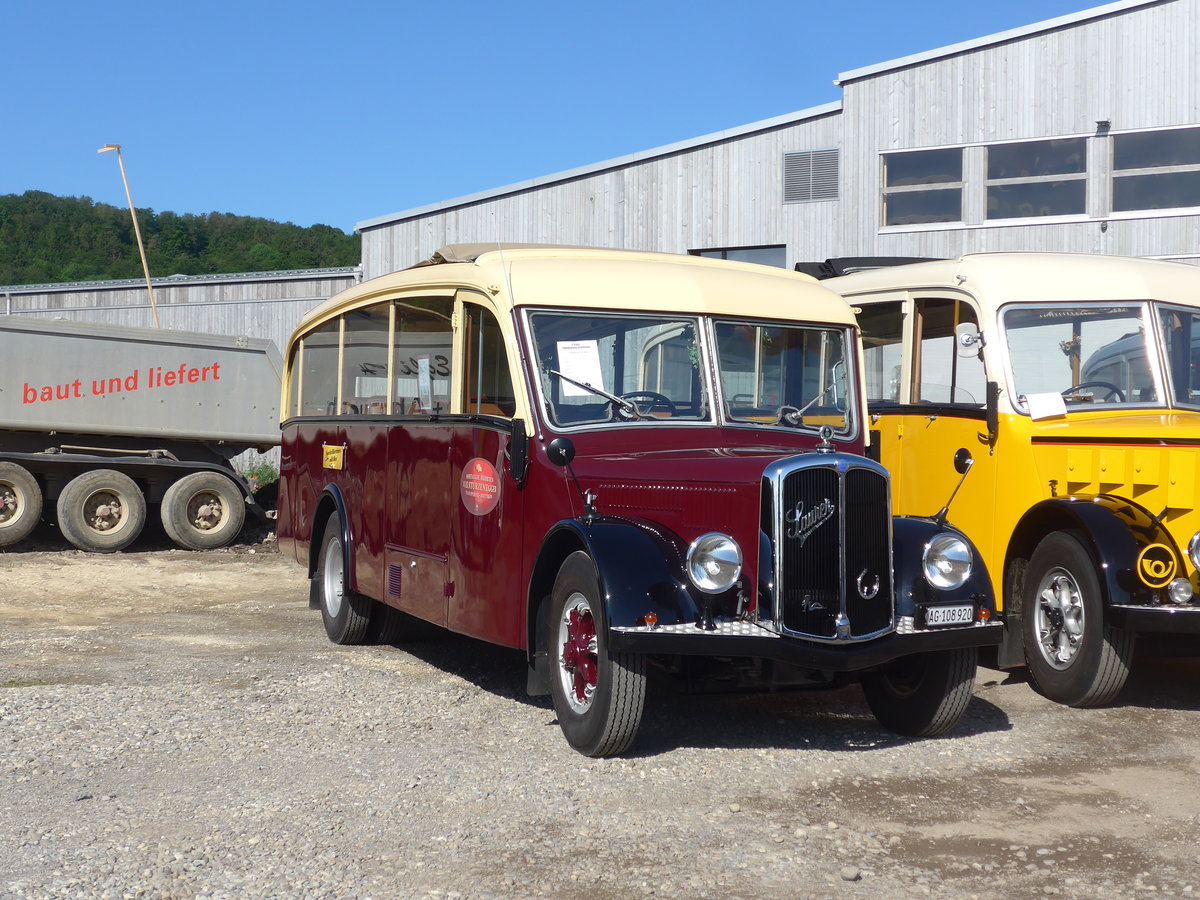 (205'782) - Sturzenegger, Bergdietikon - AG 108'920 - Saurer/Saurer (ex Mazzoleni, Chur; ex Societ� Rabadan, Bellinzona; ex Faggio, Bellinzona) am 8. Juni 2019 in Thayngen, Saurertreffen