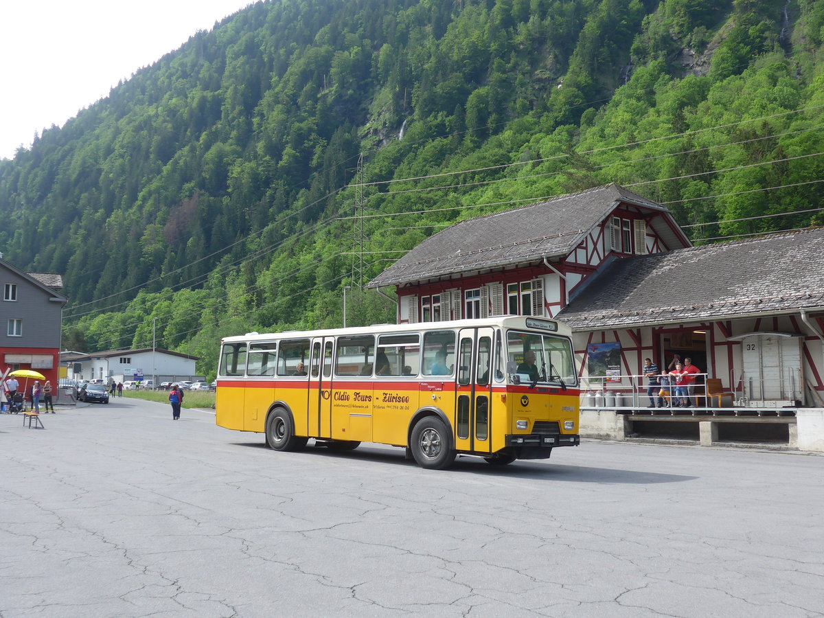(206'327) - Oldie-Tours Z�risee, Wollerau - Nr. 15/SZ 14'585 - FBW/Hess am 15. Juni 2019 in Engi, Garage AS