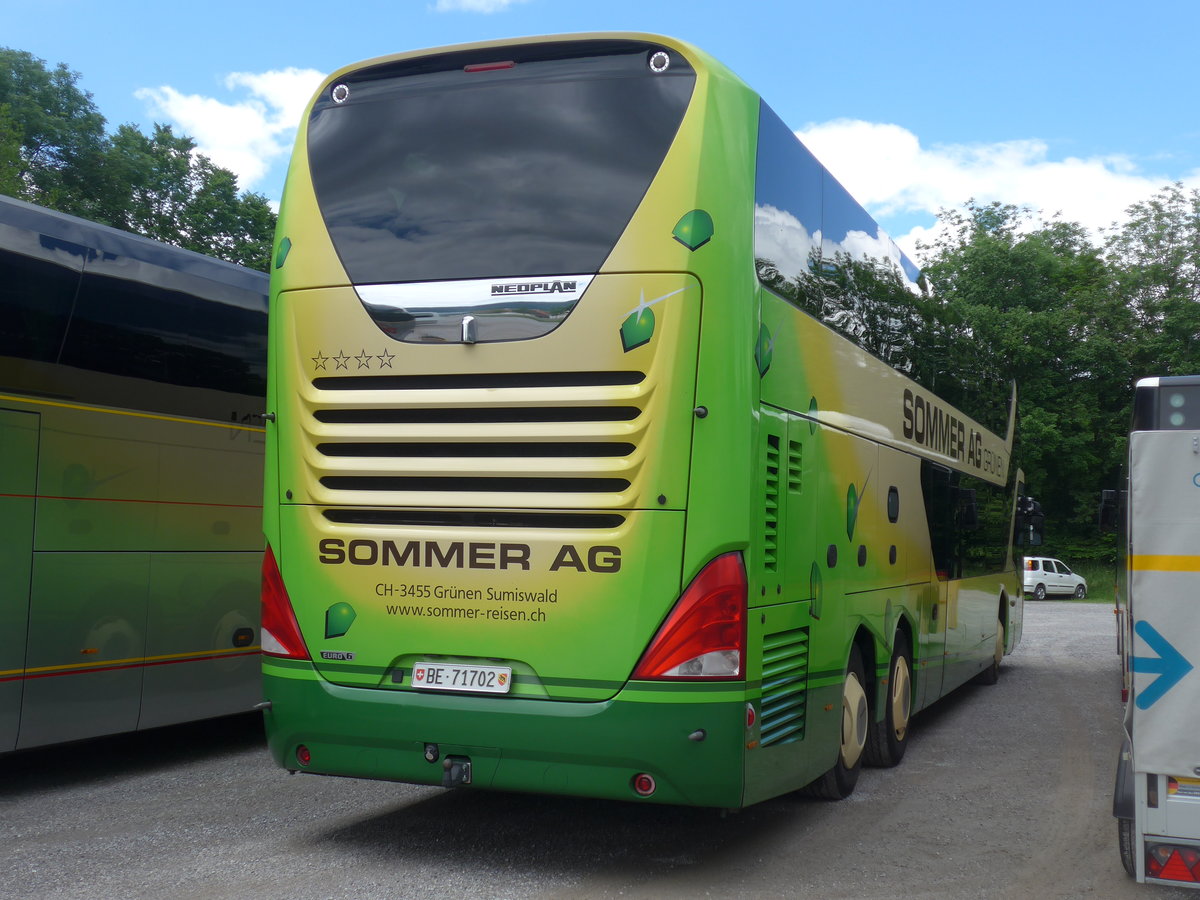(206'439) - Sommer, Gr�nen - BE 71'702 - Neoplan am 16. Juni 2019 in Thun, Kleine Allmend