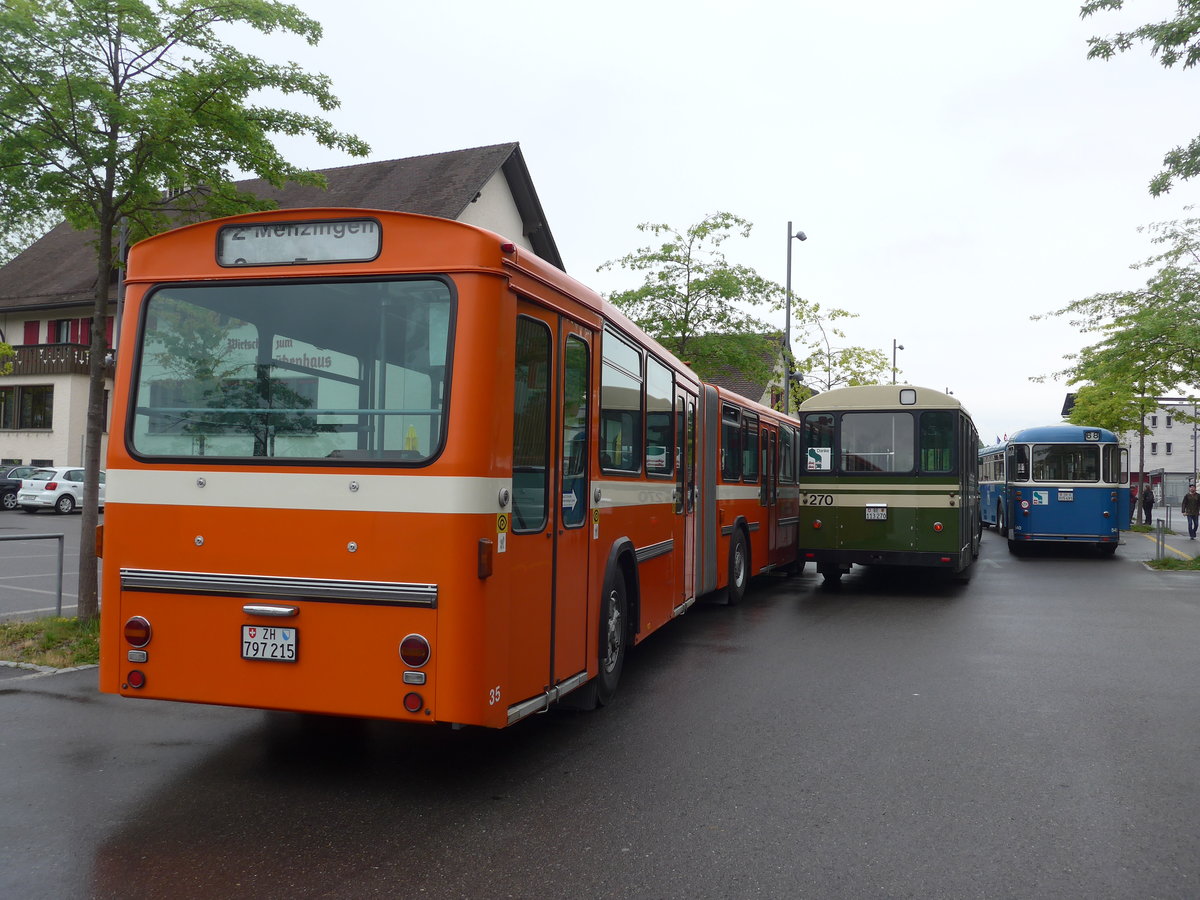 (206'568) - ZVB Zug (RWB) - Nr. 35/ZH 797'215 - FBW/Hess + SVB Bern (Bernmobil historique) - Nr. 270/BE 113'270 - FBW/SWS-Gangloff + VBZ Z�rich (TMZ) - Nr. 540/ZH 315'491 - Saurer/Saurer (ex Nr. 7540; ex Nr. 540) am 22. Juni 2019 in Luzern, Allmend