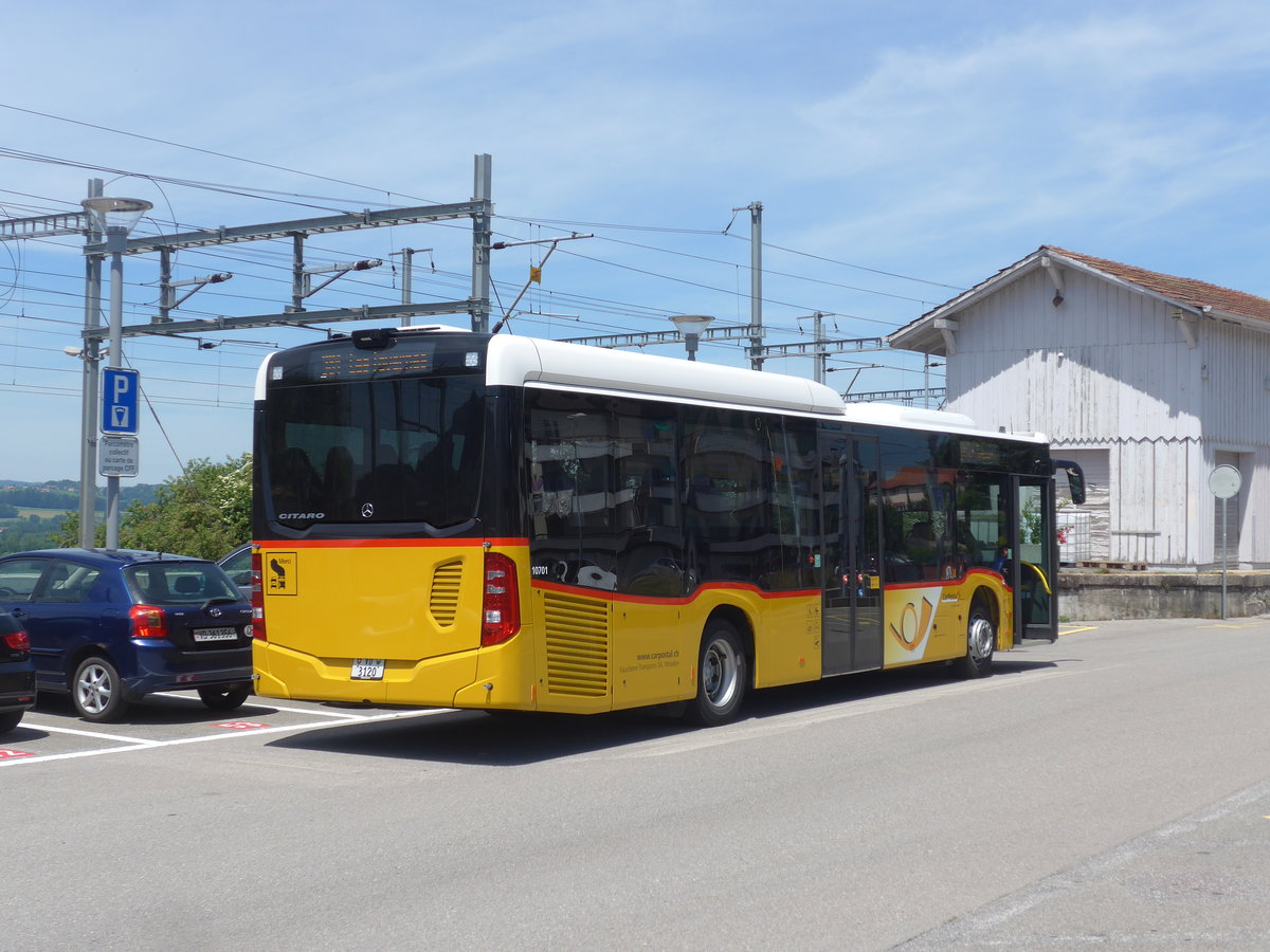 (206'795) - Faucherre, Moudon - VD 3120 - Mercedes am 24. Juni 2019 beim Bahnhof Pal�zieux