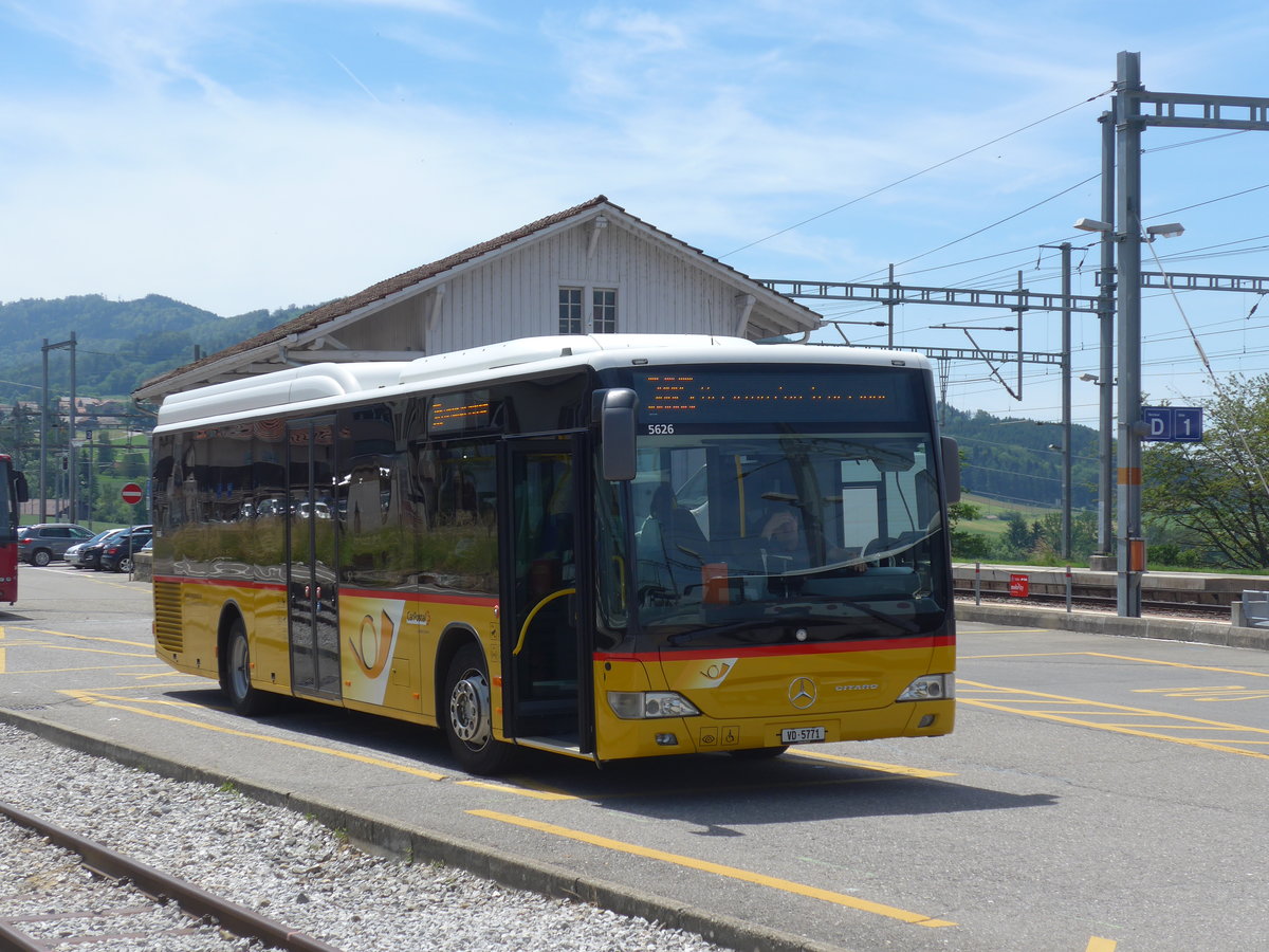 (206'802) - Faucherre, Moudon - VD 5771 - Mercedes am 24. Juni 2019 beim Bahnhof Pal�zieux