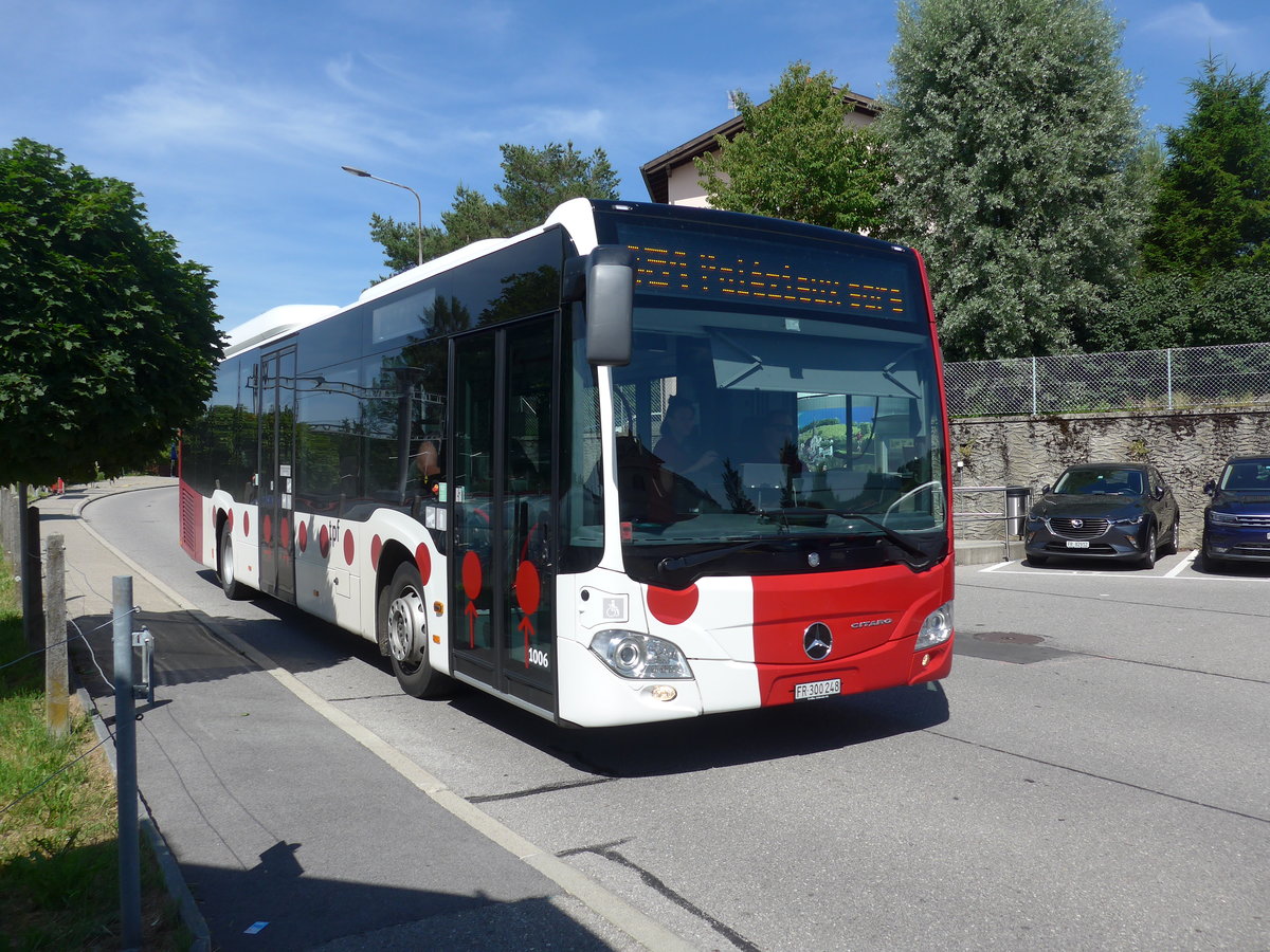 (206'845) - TPF Fribourg - Nr. 2006/FR 300'248 - Mercedes am 24. Juni 2019 beim Bahnhof Pal�zieux