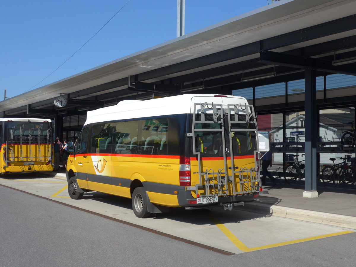 (206'858) - Schnider, Sch�pfheim - LU 90'403 - Mercedes am 30. Juni 2019 beim Bahnhof Sch�pfheim