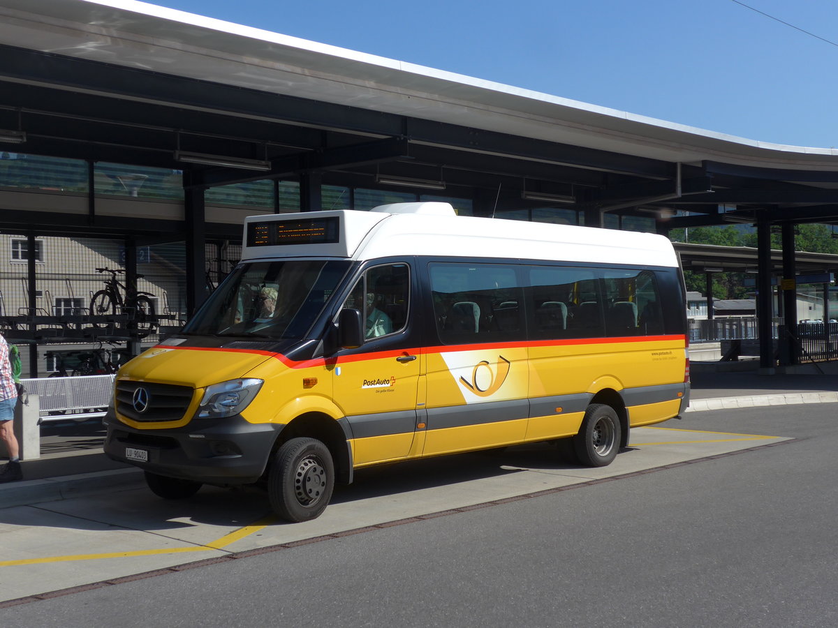 (206'860) - Schnider, Sch�pfheim - LU 90'403 - Mercedes am 30. Juni 2019 beim Bahnhof Sch�pfheim