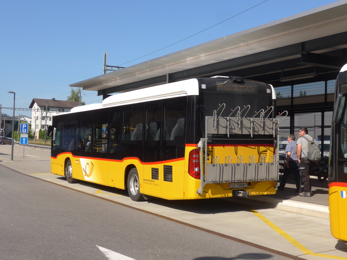 (206'861) - Schnider, Sch�pfheim - LU 15'608 - Mercedes (ex LU 15'754) am 30. Juni 2019 beim Bahnhof Sch�pfheim