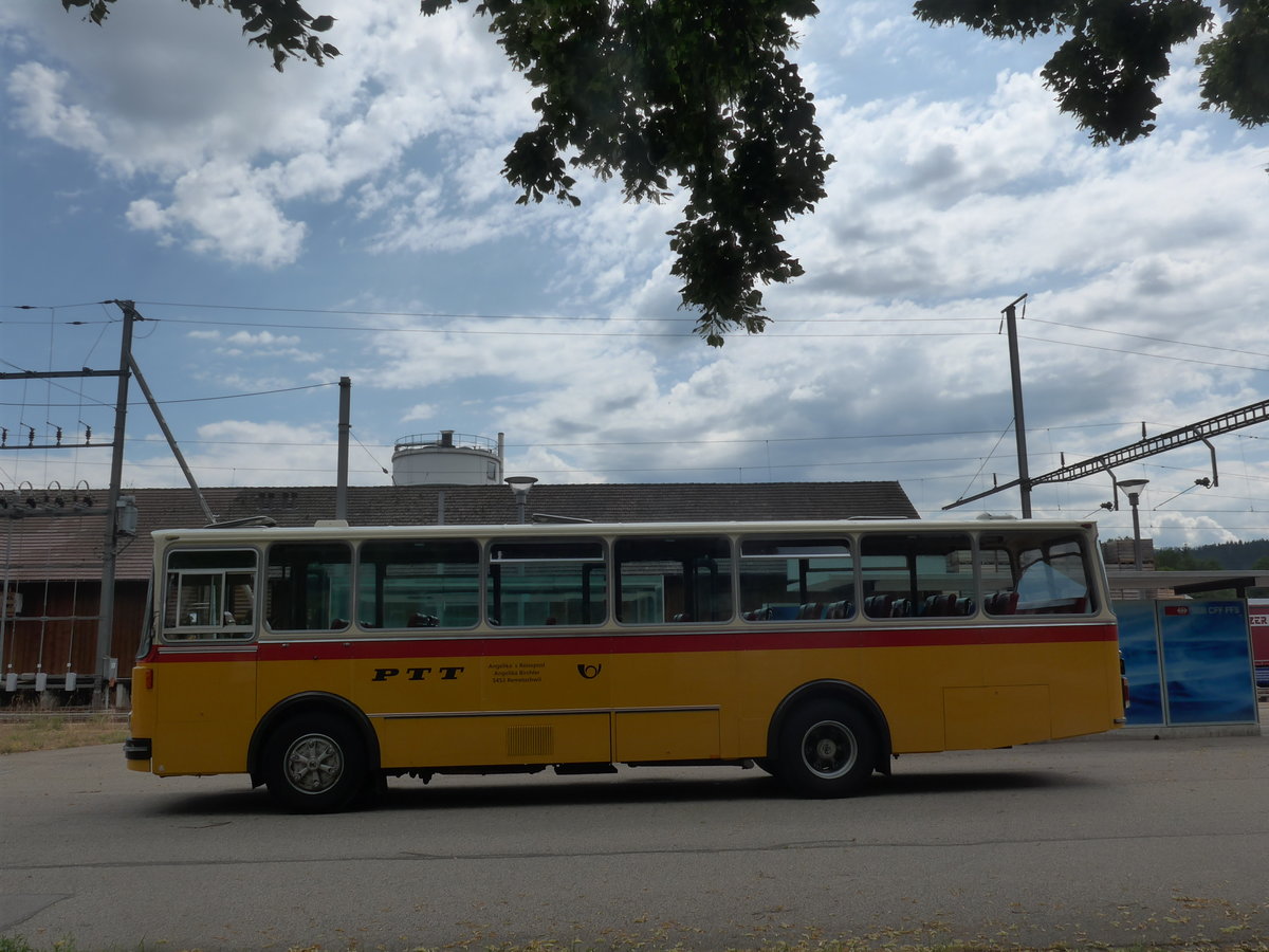 (207'477) - Birchler, Remetschwil - AG 54'039 - FBW/T�scher (ex Gerber, Winkel; ex Eggenberger, M�riken; ex Tanner, Bubendorf; ex P 24'803) am 7. Juli 2019 beim Bahnhof Emmenmatt