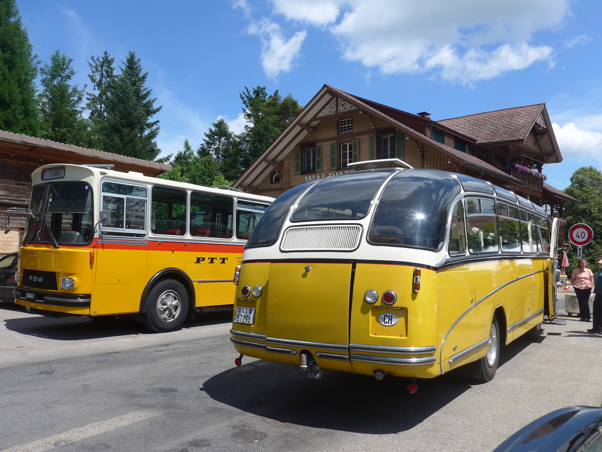 (207'491) - Zimmerli J., Oftringen - AG 57'298 - Berna/T�scher (ex Stutz, Oberlunkhofen; ex Leu, Schongau; ex Wicki, Bremgarten; ex P 22'054; ex P 20'704) am 7. Juli 2019 in Waldh�usern, Kurhaus