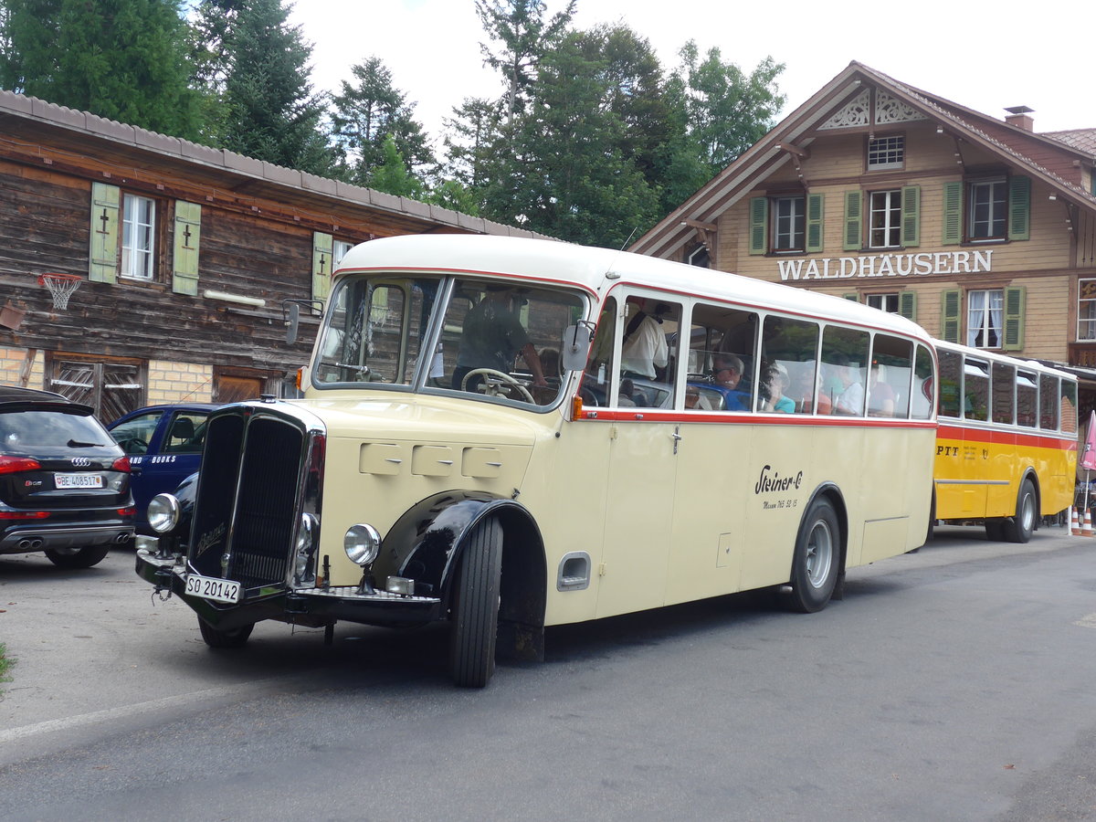 (207'510) - Steiner, Messen - SO 20'142 - Berna/Hess (ex B�rtschi, Biberen) am 7. Juli 2019 in Waldh�usern, Kurhaus