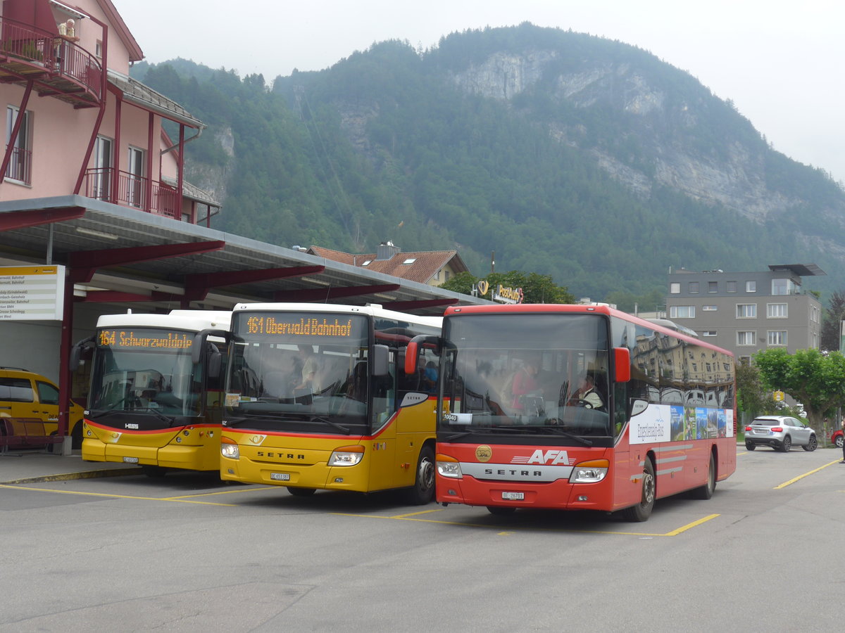 (207'647) - AFA Adelboden - Nr. 24/BE 26'701 - Setra am 9. Juli 2019 in Meiringen, Postautostation (Einsatz PostAuto f�r Engstlenalp-Bus)