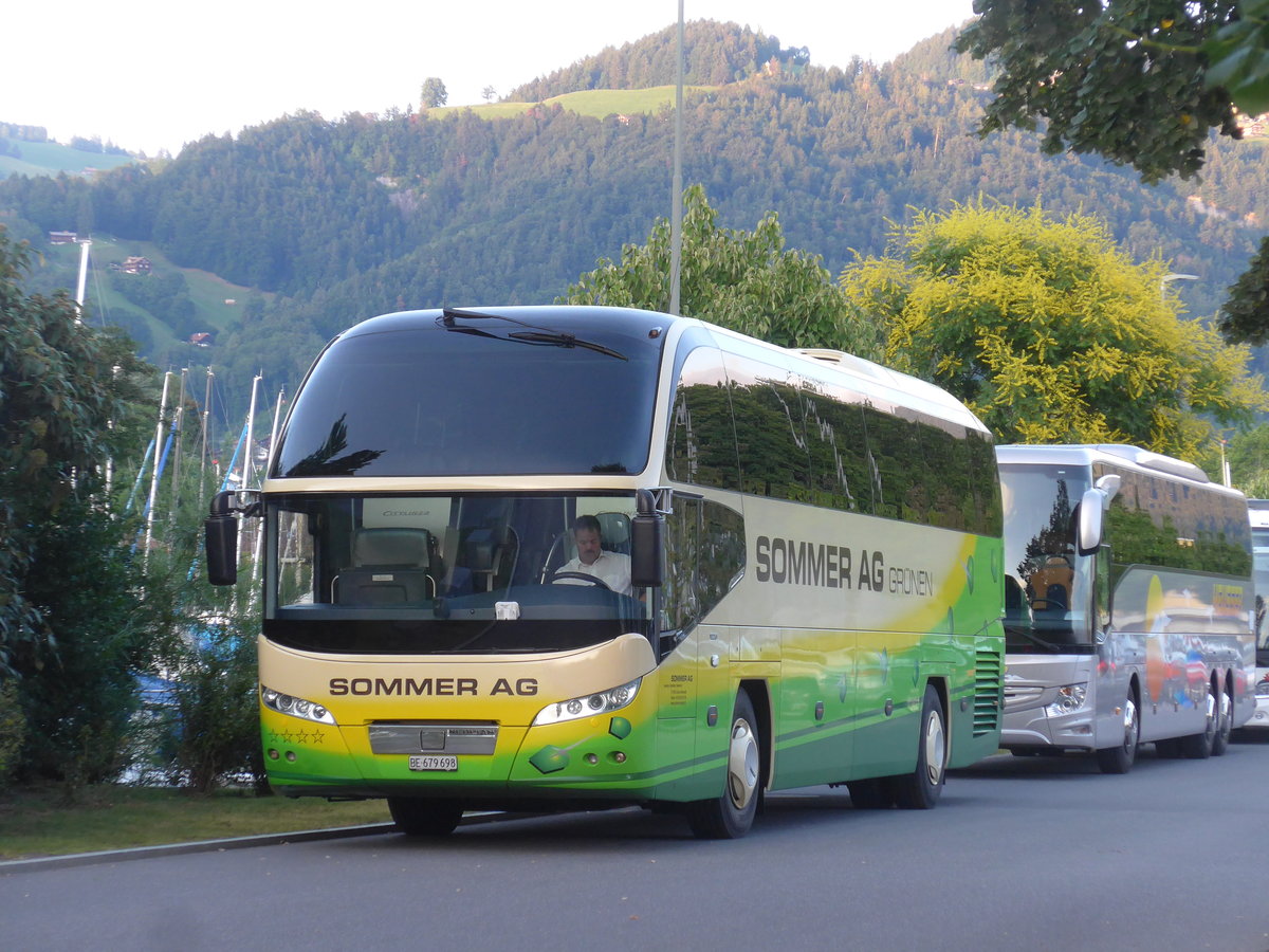 (208'202) - Sommer, Gr�nen - BE 679'698 - Neoplan am 29. Juli 2019 in Thun, Strandbad