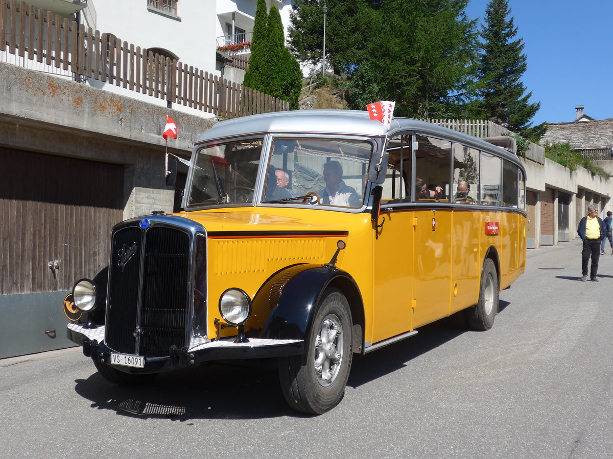(208'322) - Bonnard, Ayer - VS 16'091 - Saurer/Hess (ex APN Gen�ve; ex Baumgartner, Grenchen; ex P 23'009; ex P 2031) am 3. August 2019 in Simplon Dorf, Post