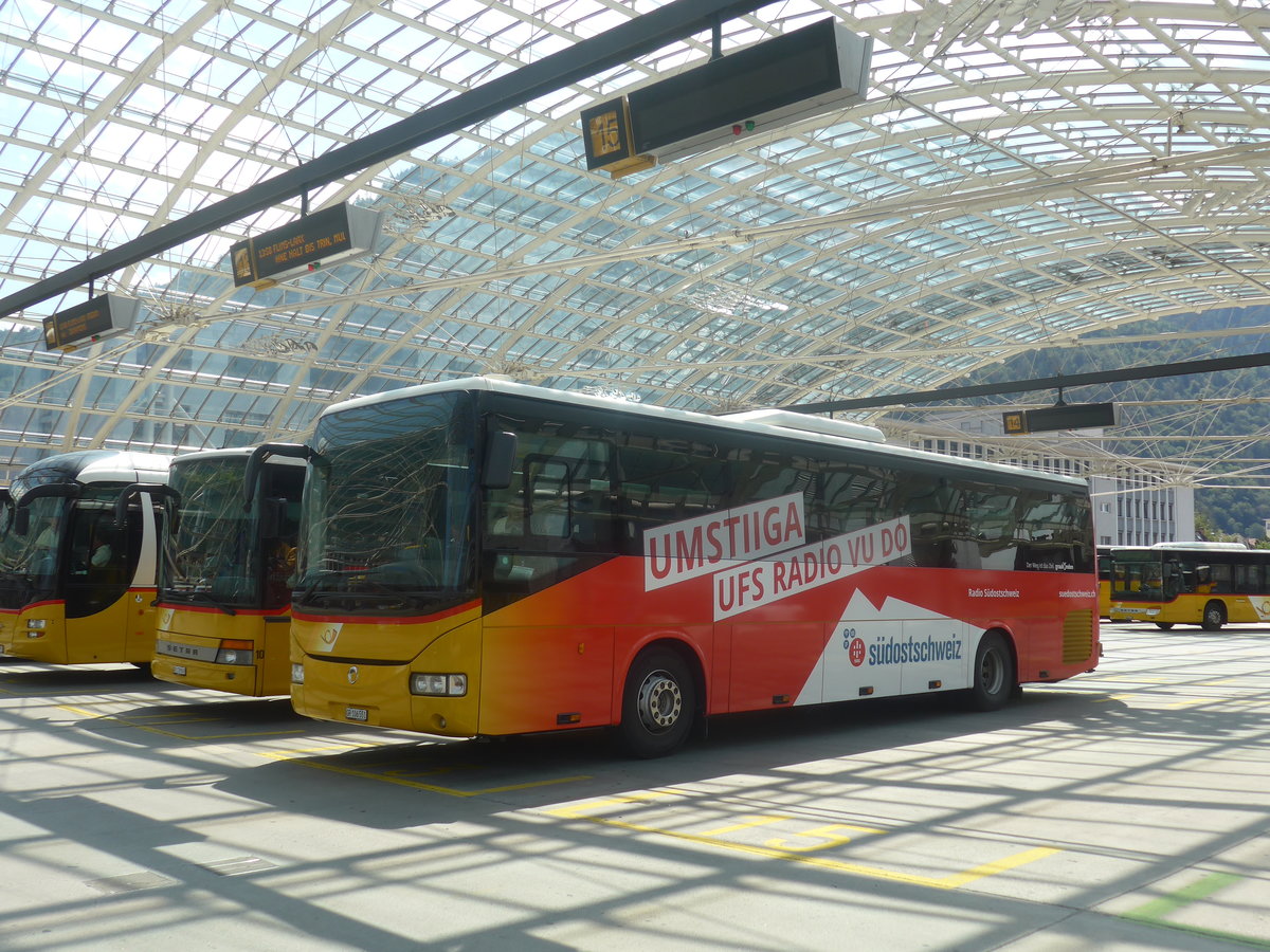 (208'667) - PostAuto Graub�nden - GR 106'551 - Irisbus am 11. August 2019 in Chur, Postautostation