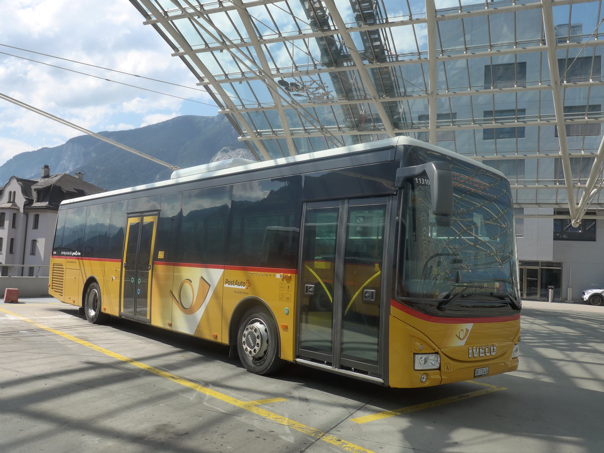(208'702) - PostAuto Graub�nden - GR 170'434 - Iveco (ex Lagerfahrzeug Iveco) am 11. August 2019 in Chur, Postautostation