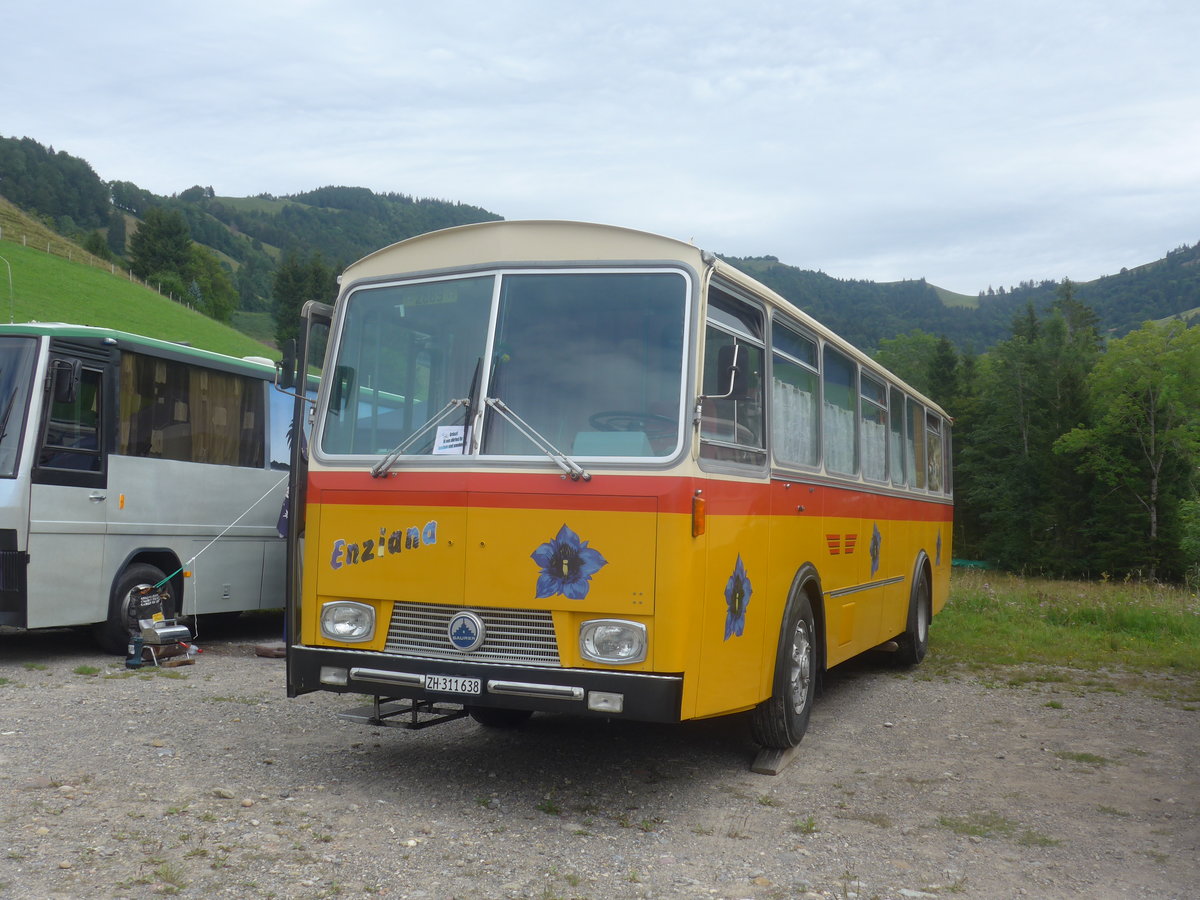 (208'791) - G�hwiler, Birmensdorf - ZH 311'638 - Saurer/T�scher (ex AVG Grindelwald Nr. 12; ex Steiger, Schlatt) am 17. August 2019 in Atzm�nnig, Schutt