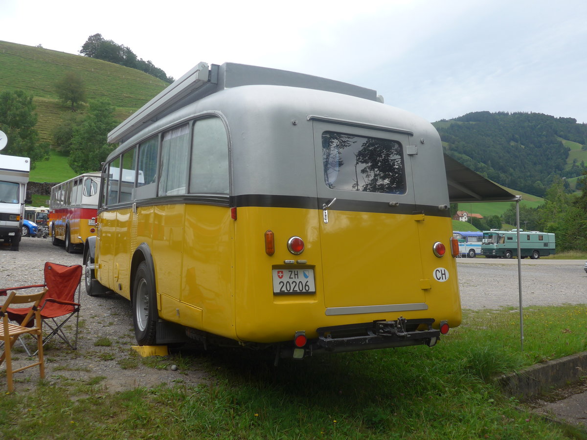 (208'847) - Langenegger A., W�denswil - ZH 20'206 - Saurer/Krapf (ex Tscharner, Thusis) am 17. August 2019 in Atzm�nnig, Schutt
