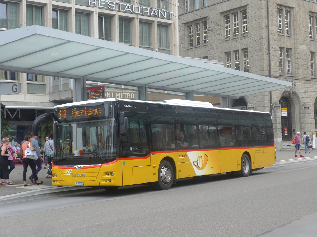 (208'951) - Postautobetriebe Unteres Toggenburg, L�tisburg - SG 305'575 - MAN am 17. August 2019 beim Bahnhof St. Gallen