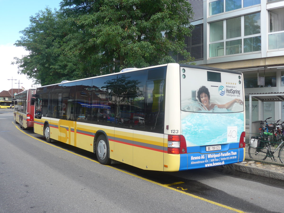 (209'045) - STI Thun - Nr. 123/BE 700'123 - MAn am 19. August 2019 bei der Schiffl�ndte Thun