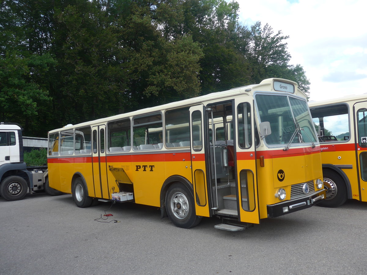 (209'281) - Gast, Wimmis - Saurer/T�scher (ex HPTrans, Thusis; ex Mauerhofer, Worb; ex Erni, Schupfart Nr. 3; ex P 24'636) am 1. September 2019 in Burgdorf, �kihof Ziegelgut