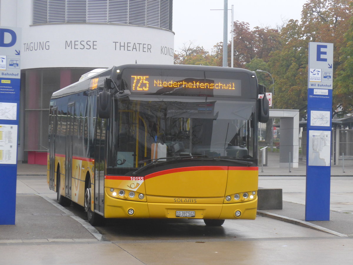 (209'898) - Schmidt, Oberb�ren - SG 397'502 - Solaris am 6. Oktober 2019 beim Bahnhof Wil
