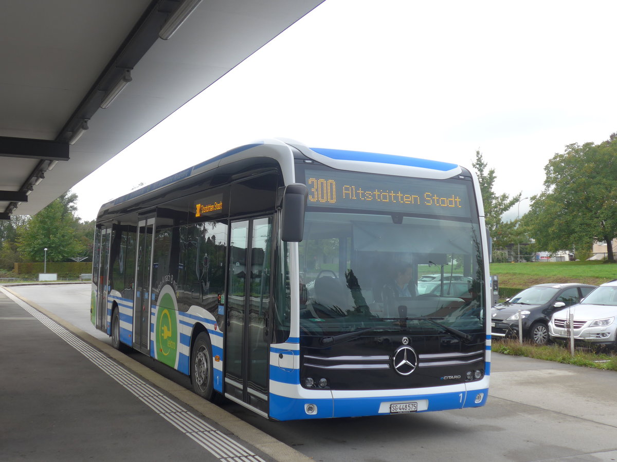 (209'961) - RTB Altst�tten - Nr. 1/SG 448'575 - Mercedes am 6. Oktober 2019 beim Bahnhof Altst�tten