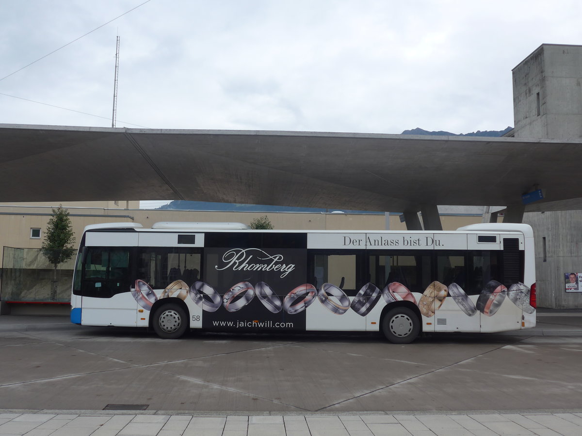 (209'989) - RTB Altst�tten - Nr. 58/SG 131'606 - Mercedes am 6. Oktober 2019 beim Bahnhof Buchs