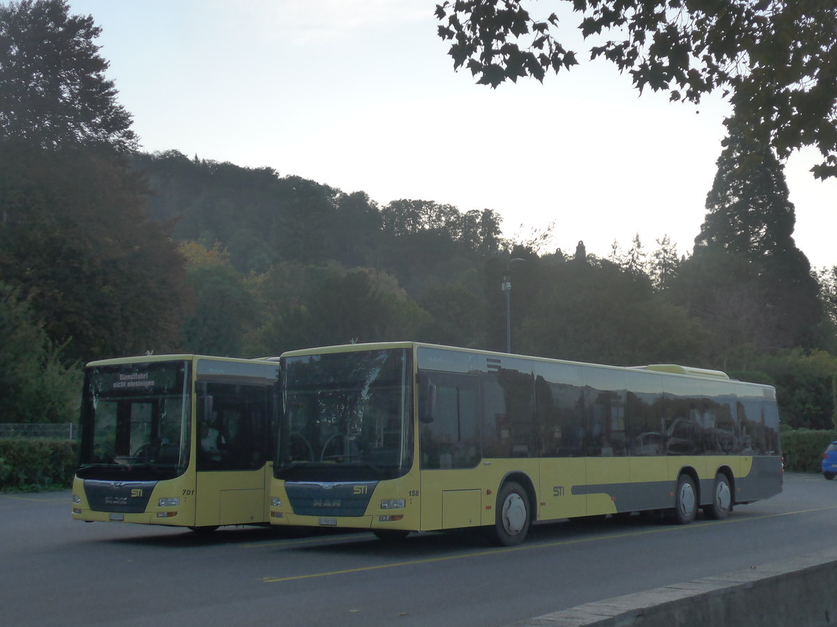 (210'061) - STI Thun - Nr. 158/BE 752'158 - MAN am 12. Oktober 2019 bei der Schiffl�ndte Thun