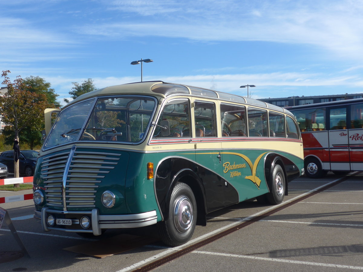 (210'110) - Bachmann, K�lliken - AG 96'310 - Saurer/R&J (ex BSF Hochdorf; ex Wenger, Interlaken) am 12. Oktober 2019 in Bern, Westside