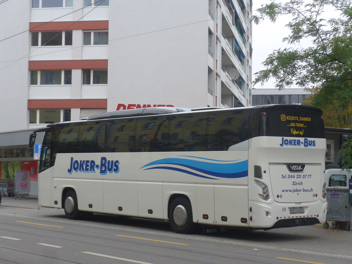 (210'448) - Joker-Bus, Z�rich - ZH 714'892 - VDL am 20. Oktober 2019 in Bern, Weissenb�hl