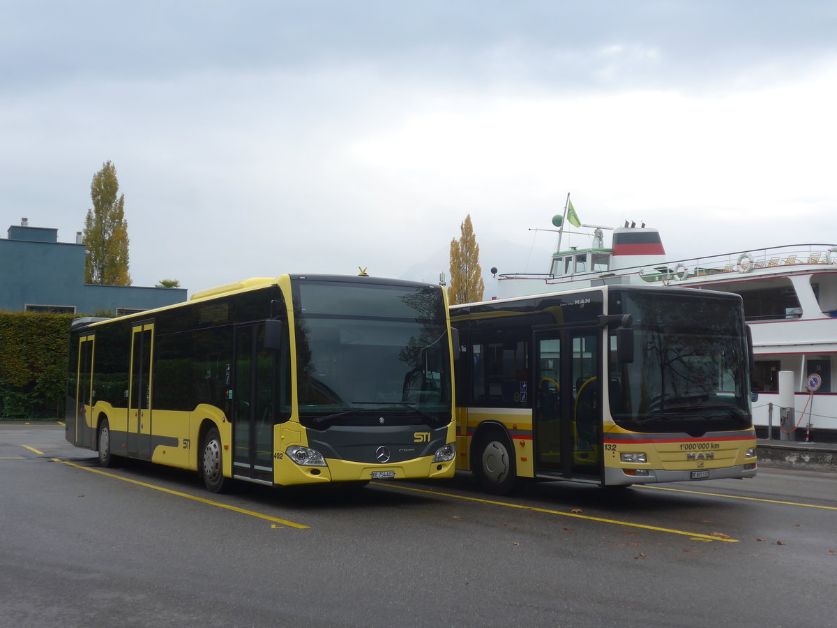 (210'707) - STI Thun - Nr. 402/BE 754'402 - Mercedes am 28. Oktober 2019 bei der Schiffl�ndte Thun