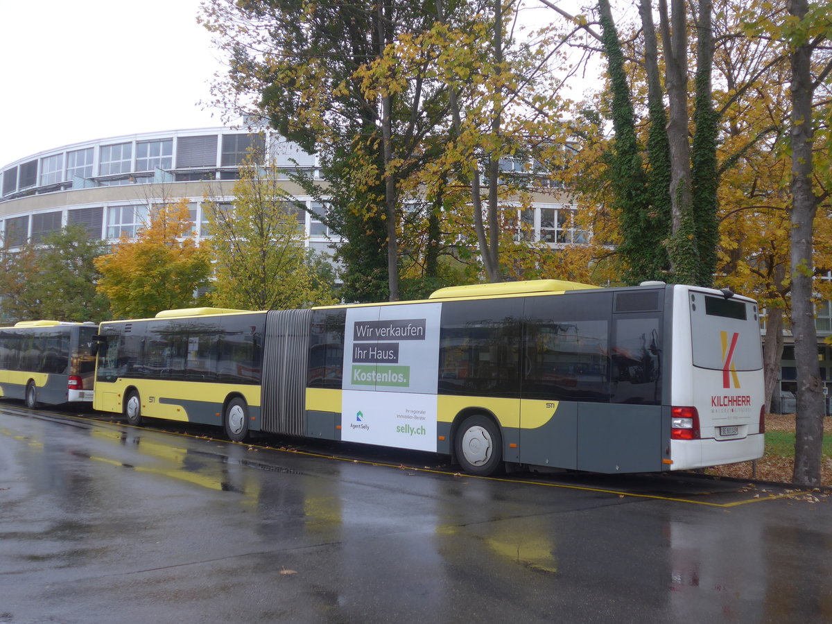 (210'709) - STI Thun - Nr. 145/BE 801'145 - MAN am 28. Oktober 2019 bei der Schiffl�ndte Thun