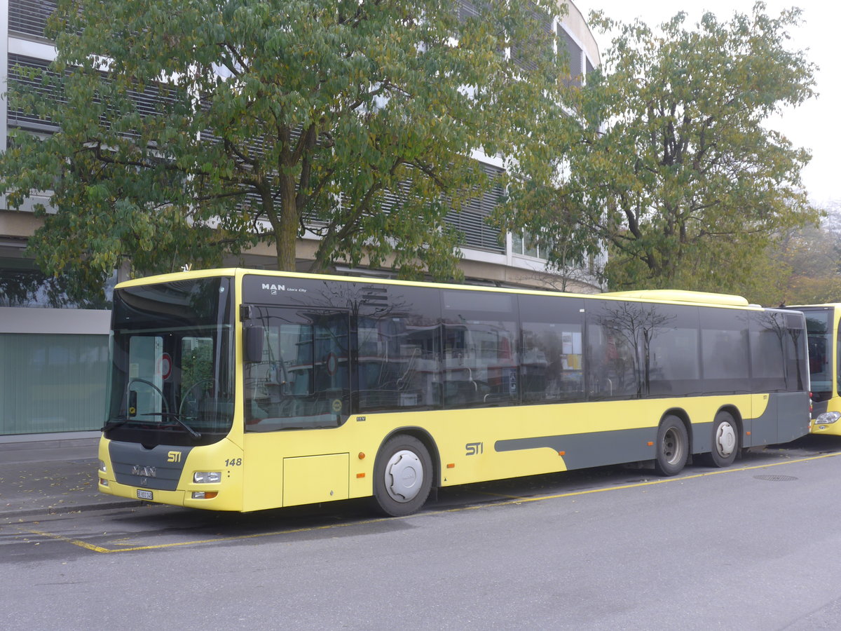 (210'966) - STI Thun - Nr. 148/BE 801'148 - MAN am 11. November 2019 bei der Schiffl�ndte Thun