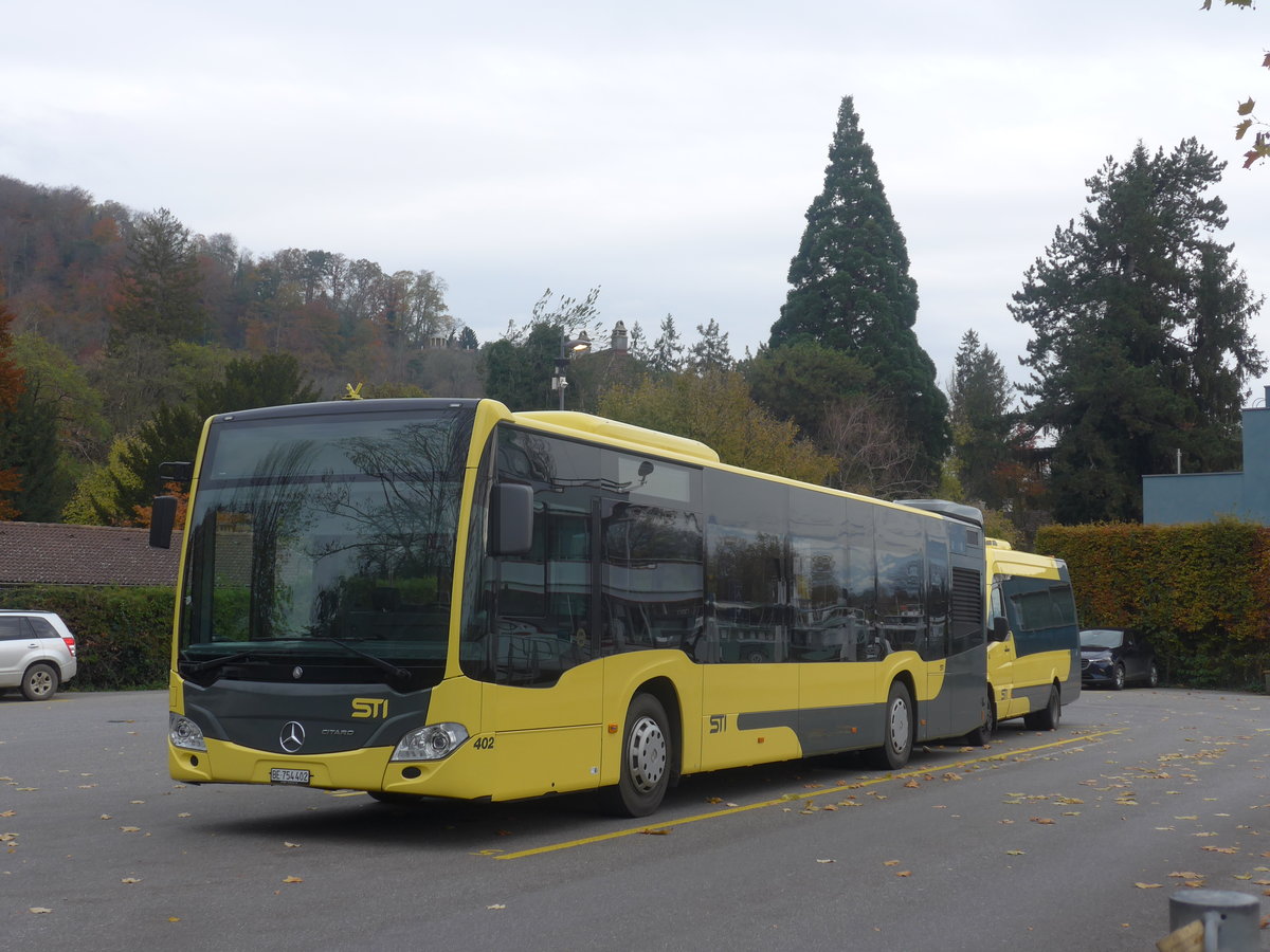 (211'045) - STI Thun - Nr. 402/BE 754'402 - Mercedes am 11. November 2019 bei der Schiffl�ndte Thun