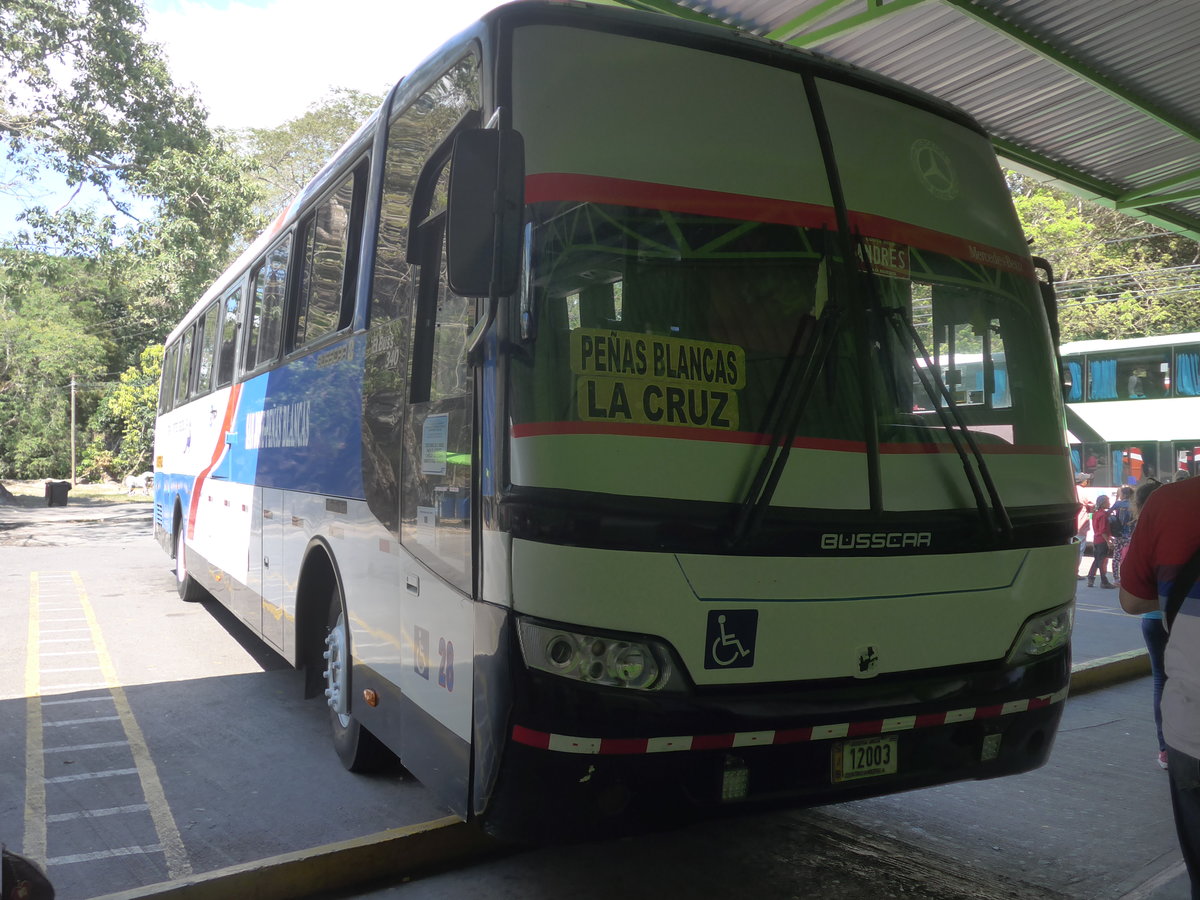 (212'490) - Deldu, San Jos� - Nr. 28/12'003 - Busscar/Mercedes am 26. November 2019 in San Bosco, Busterminal
