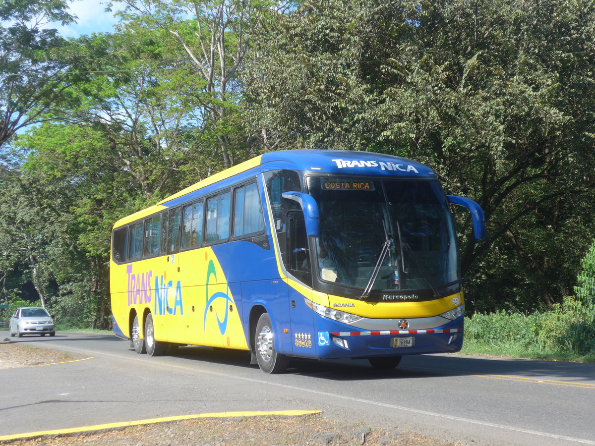 (212'510) - Trans Nica, San Jos� - 16'994 - Marcopolo/Scania am 26. November 2019 in San Bosco, Busterminal